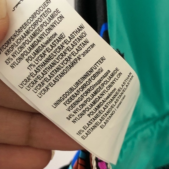 Trina Turk Floral Black Halter Tankini Swimsuit 12 - Picture 5 of 7